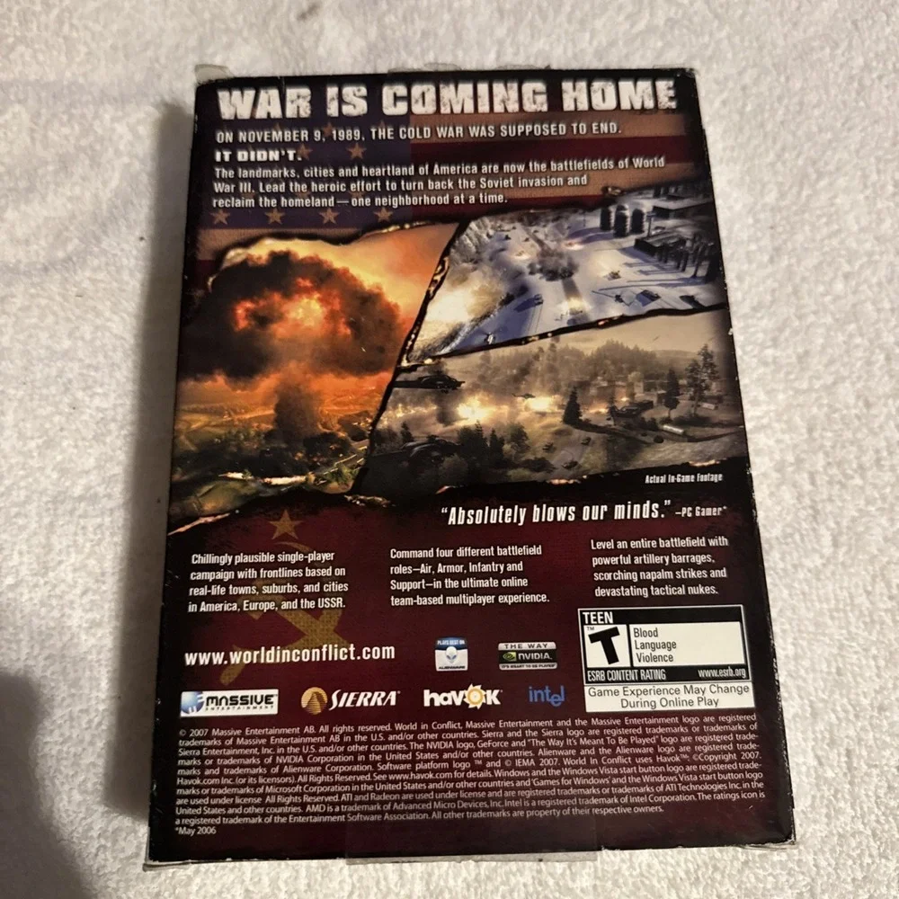 World in Conflict PC DVD 2007‎ Sierra Massive Entertainment Windows RTS Game